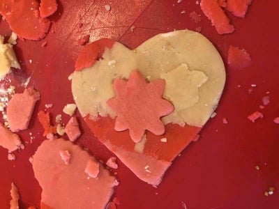Striped Heart Shaped Valentine Cookies