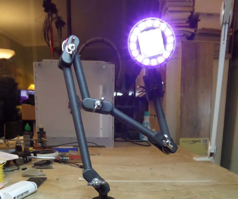 Auto-Off NeoPixel Articulated Reading Light