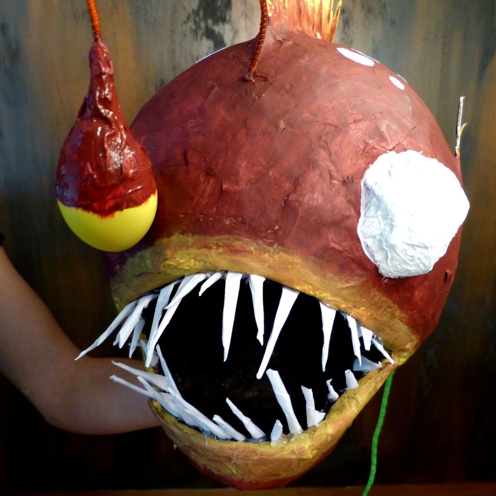 Papermaking Fishnet Paper Mache Angler Fish