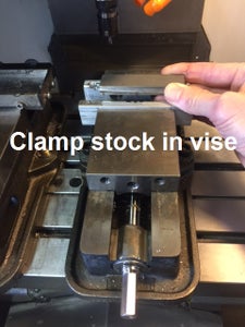 Clamp Stock in Vise.
