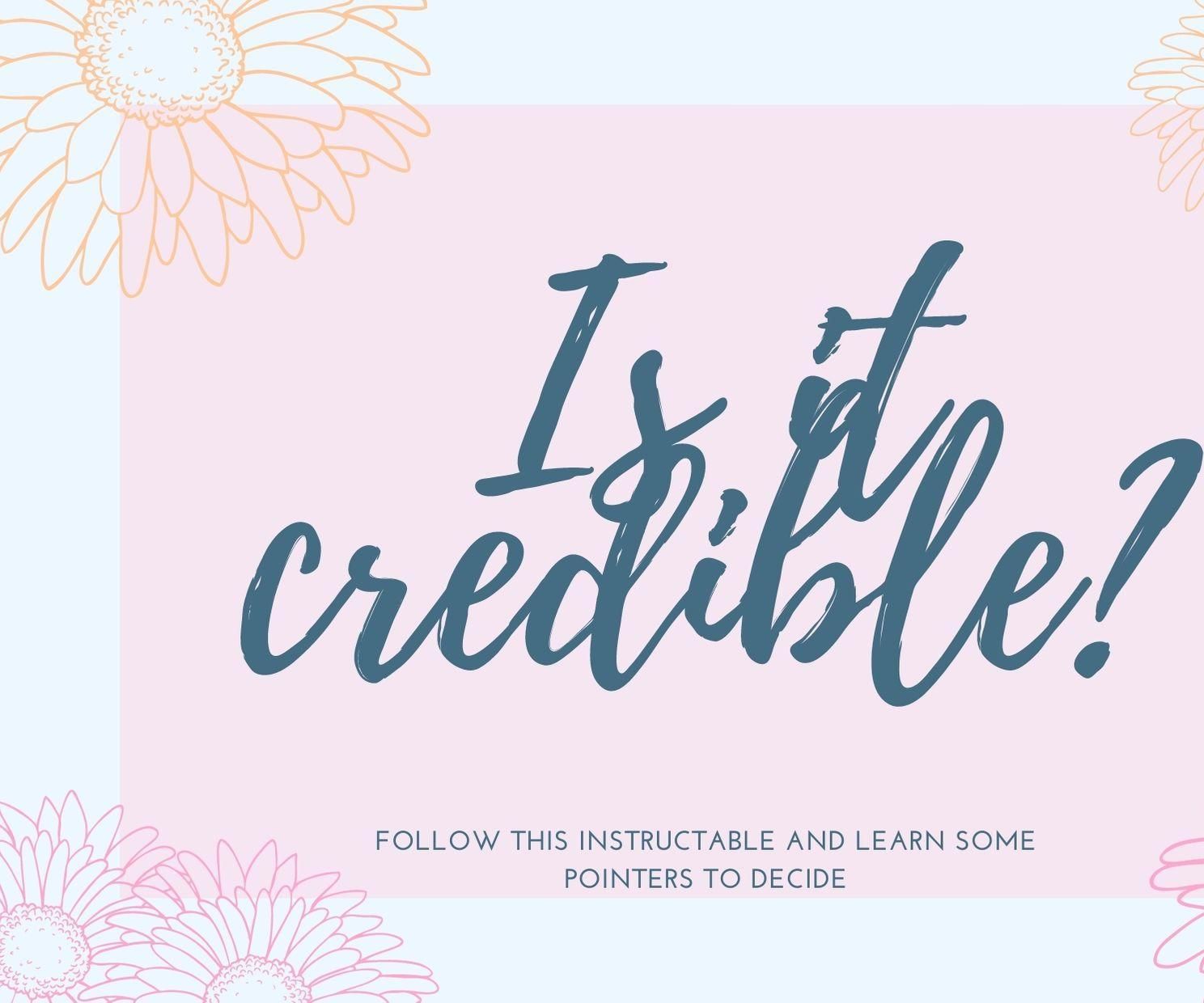 Evaluating Websites for Credibility