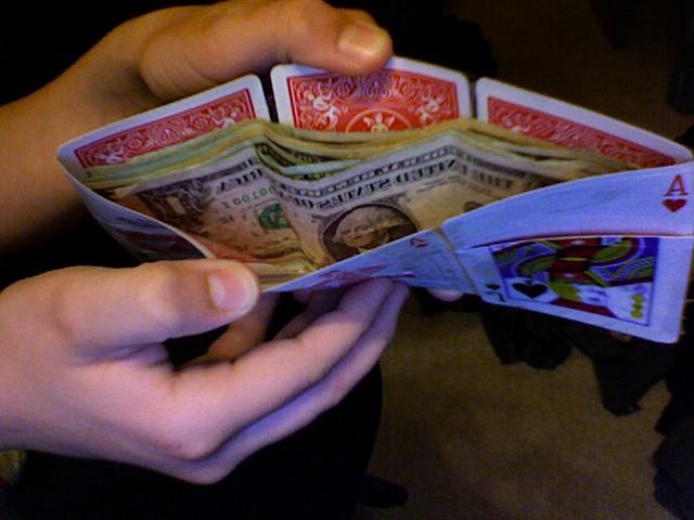 Awesome wallet made out of playing cards