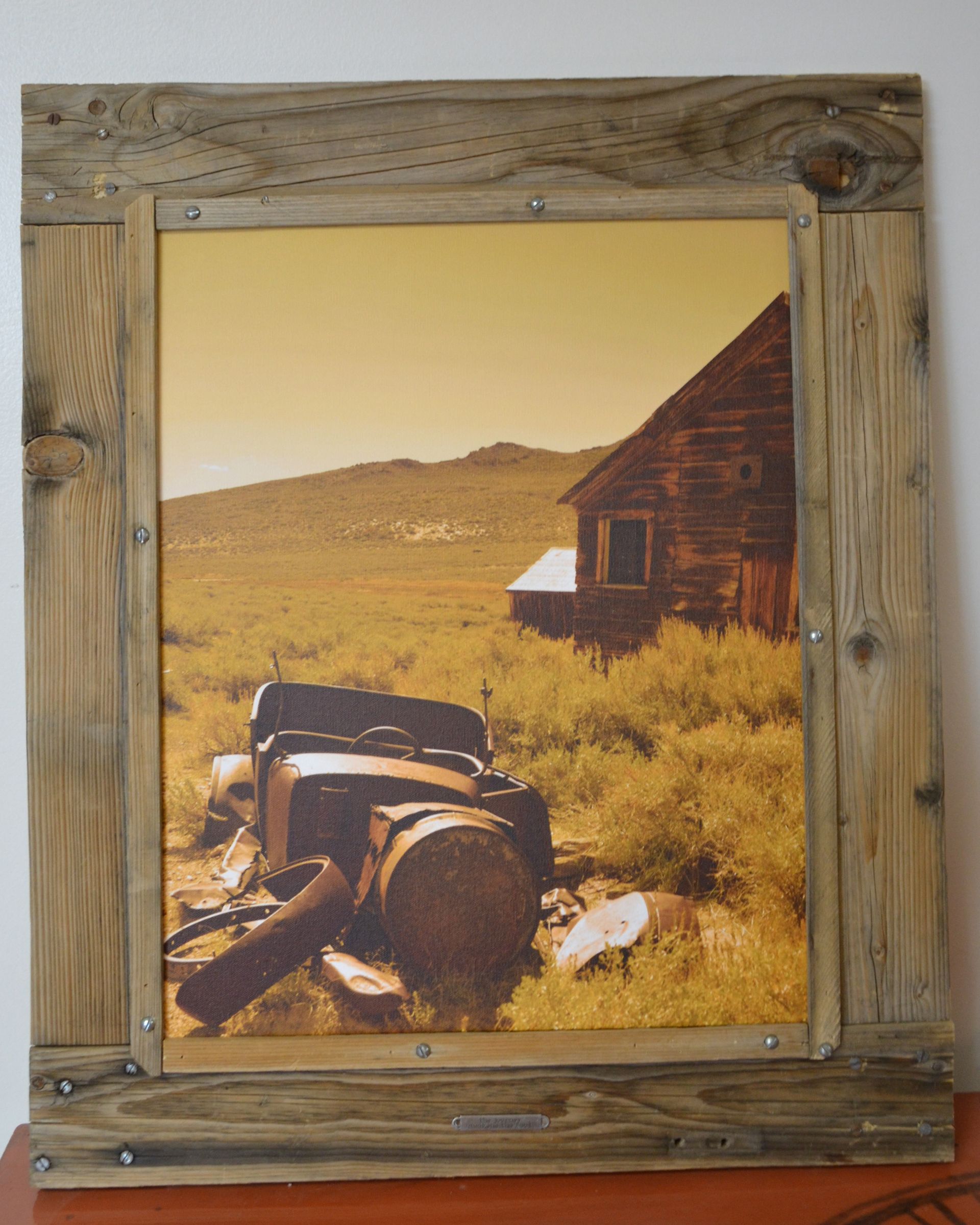 Frame made from Old Screen Door