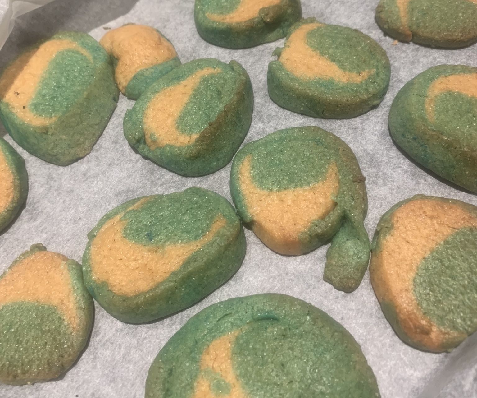 Colourful Crescent Cookies
