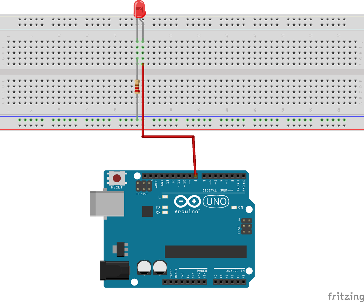 Single LED Connection