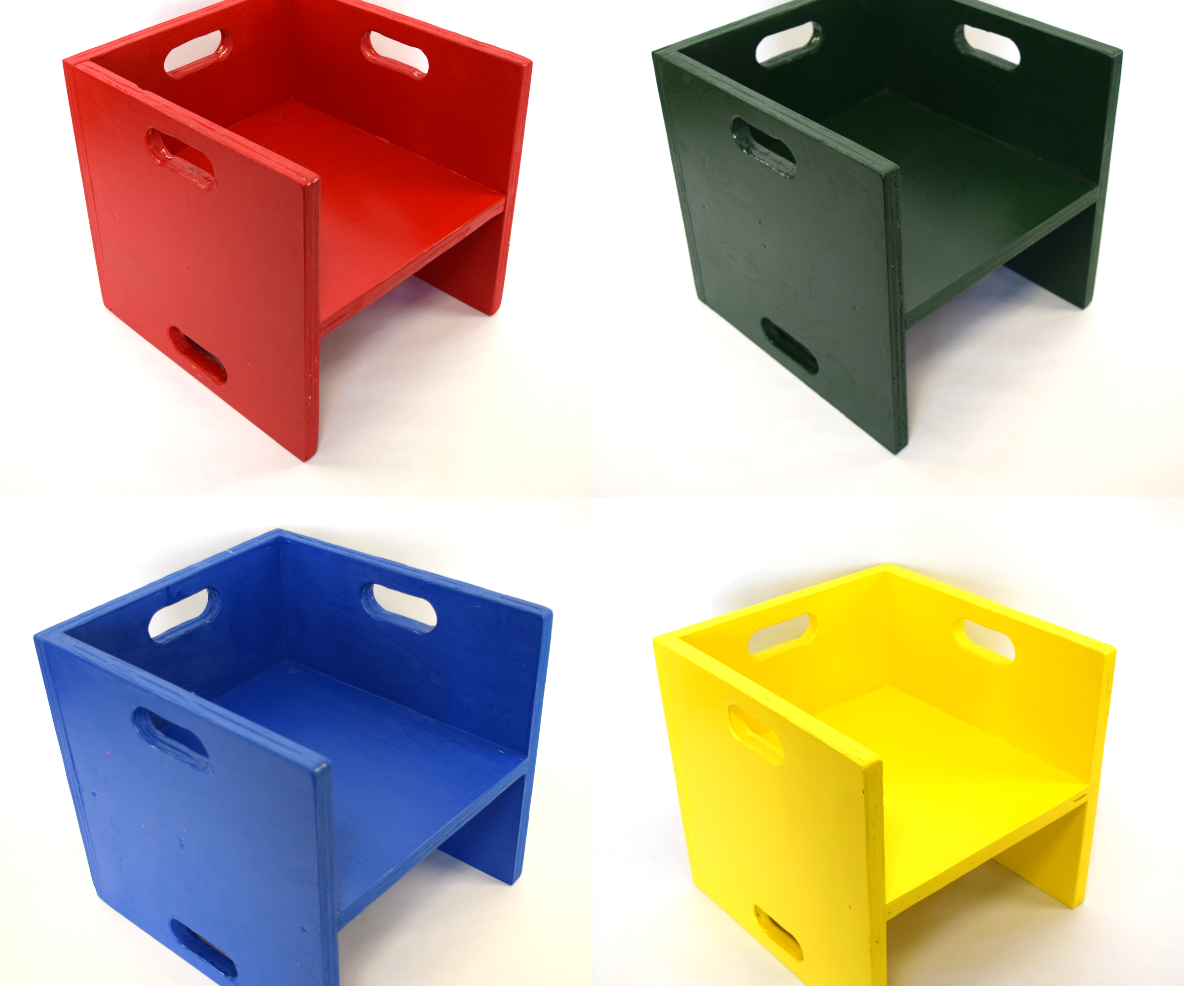 Plywood Kids' Cube Chairs