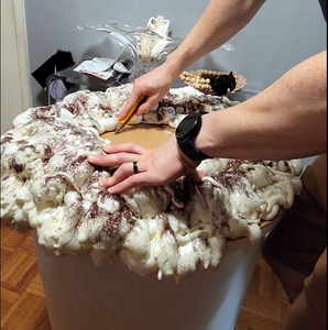 Cutting a Hole in the Cardboard Top