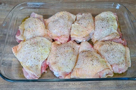 Season the Chicken Thighs First