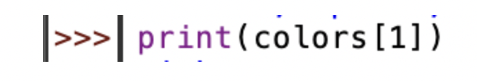 Access Values in the List by Typing Print + (name of List[number of Value You Want to Access])