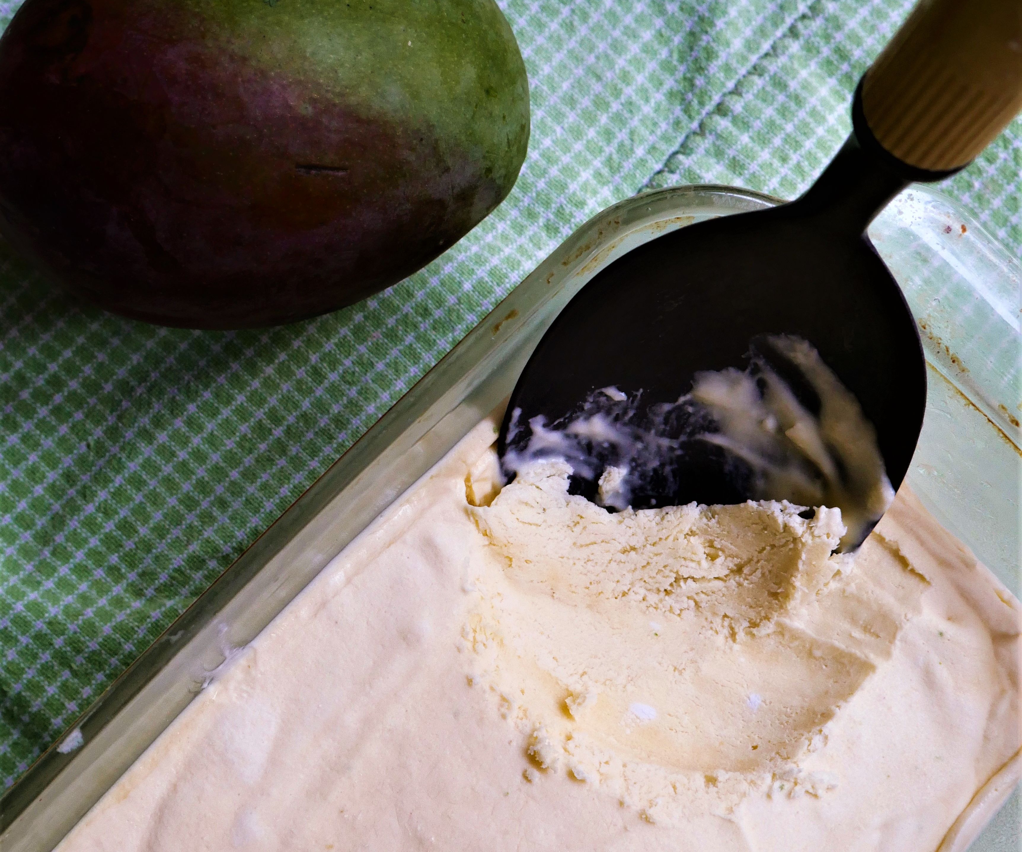 No-Churn Mango Lime Ice Cream (Sugar-Free)