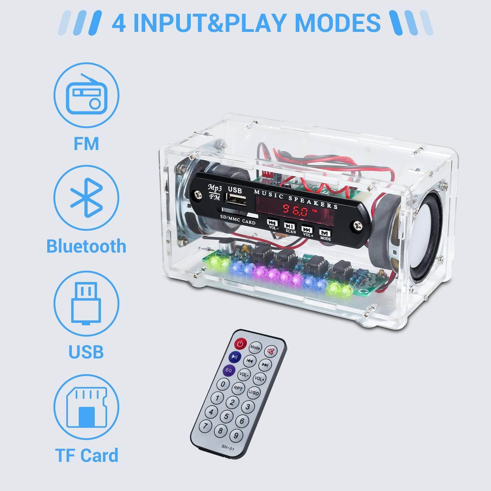 MiOYOOW DIY Electronics Kit Ḅḷueṭooṭḥ Speaker With FṂ Radio 30 Steps
