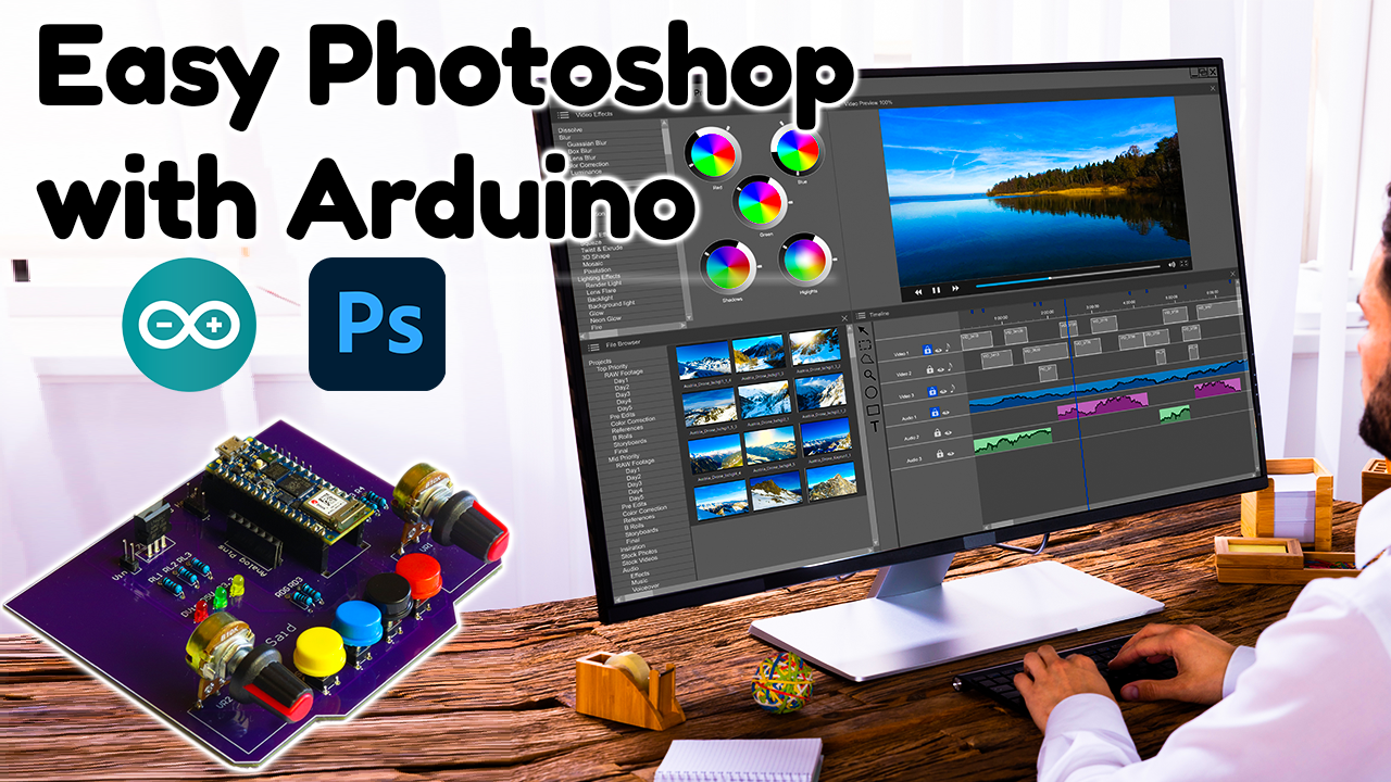 DIY Photoshop Editing Console Using Arduino Nano RP 2040