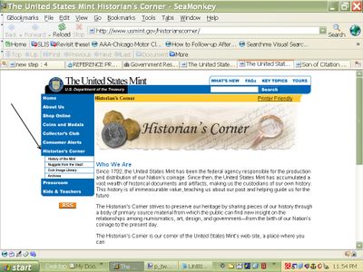 Click on the &quot;Historian's Corner&quot; Link...