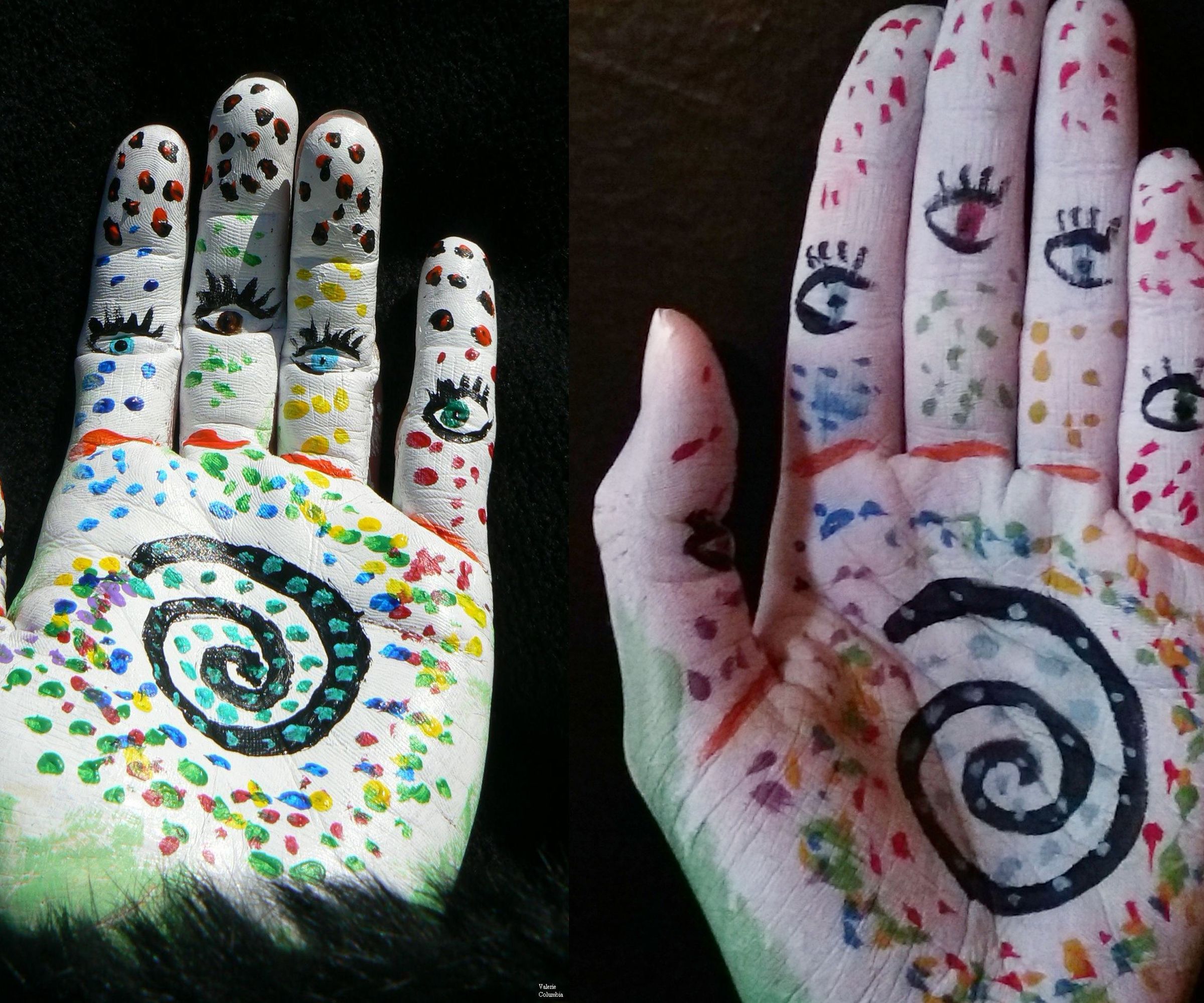 Eyes of Wonder Rainbow Hand Painting