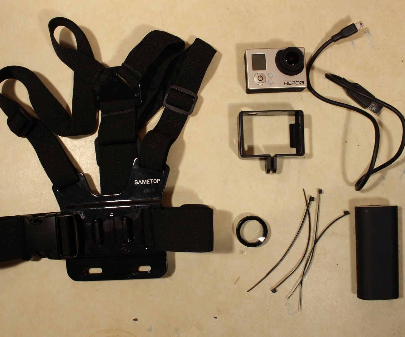 DIY GoPro Battery Chest Mount. 