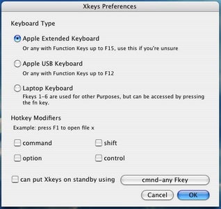 Using Xkeys