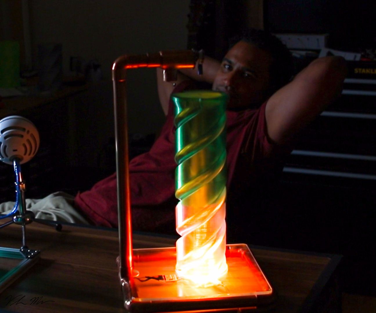 Illuminated Twist Vase