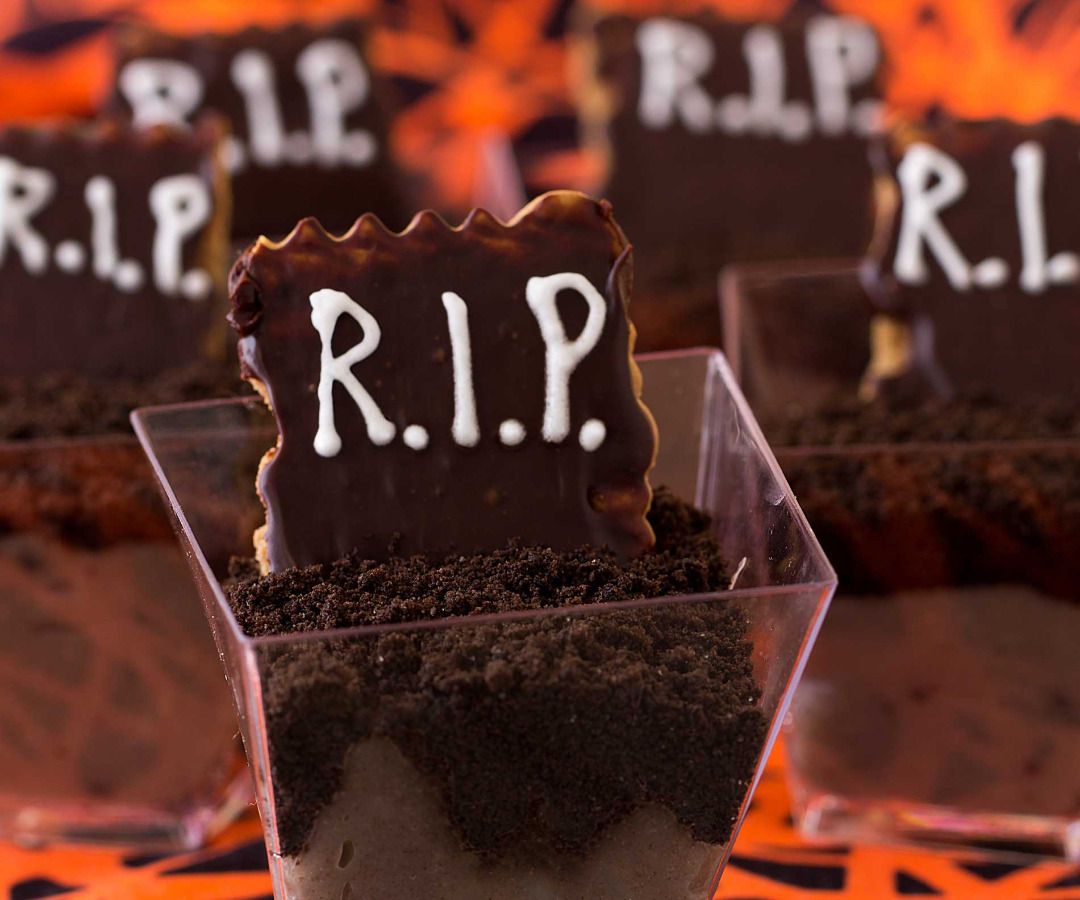 Easy R.I.P. Dessert Shots for Halloween