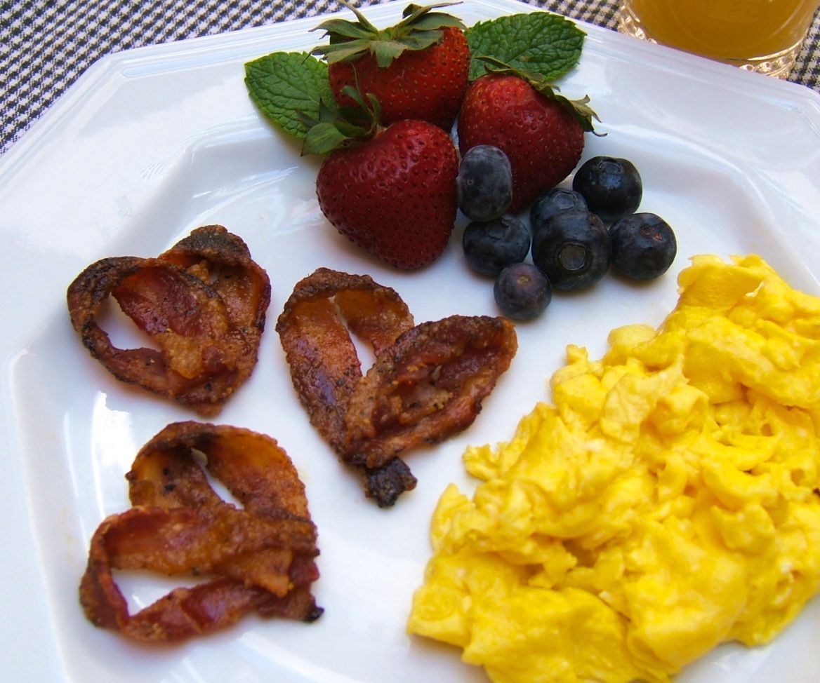Candied Bacon Hearts