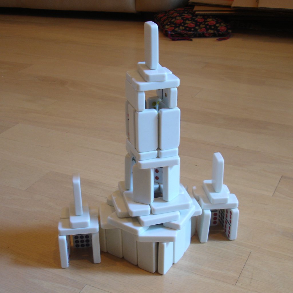 Monument Using Dominoes As Blocks