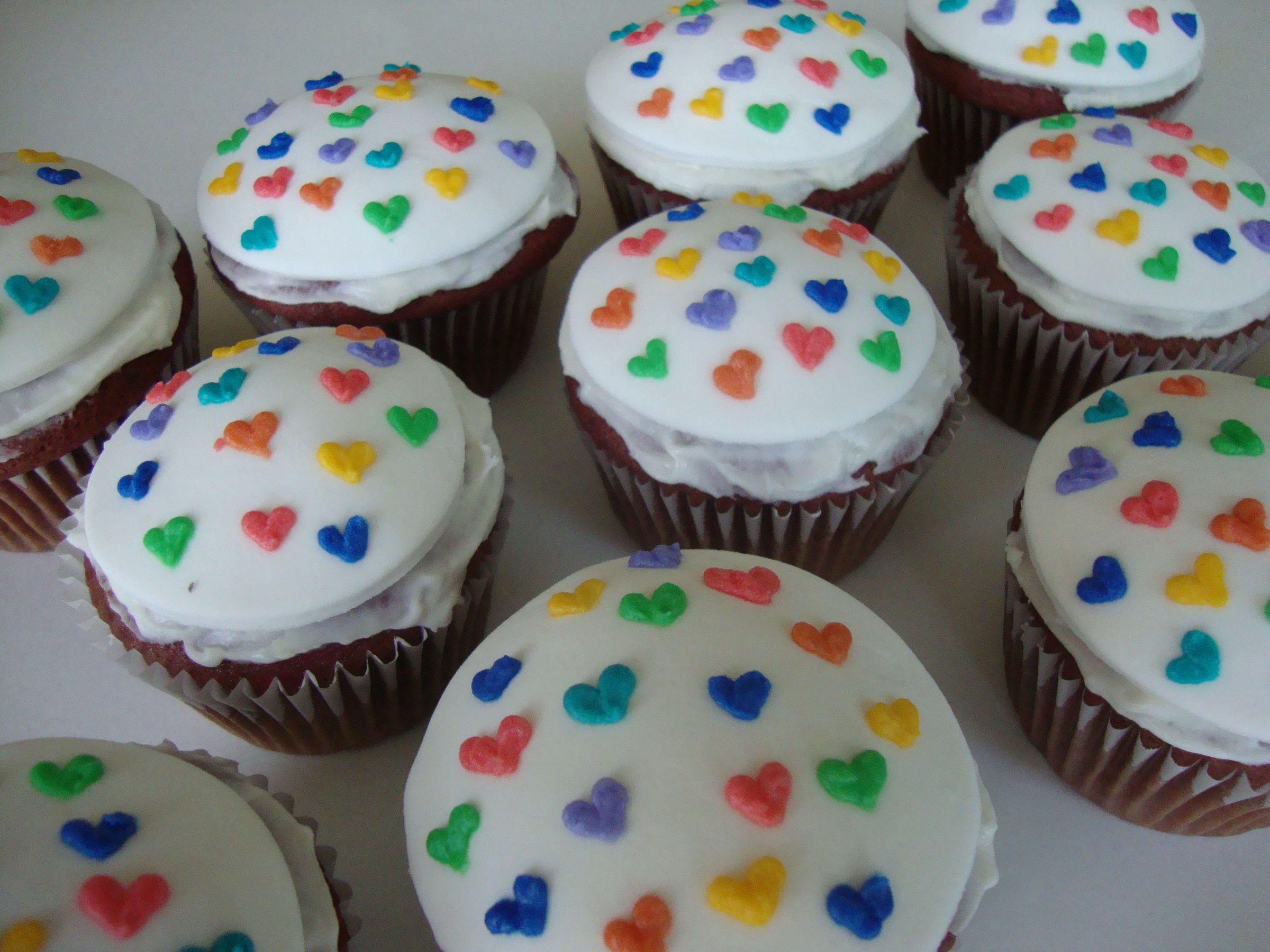Red Velvet Heart Cupcakes