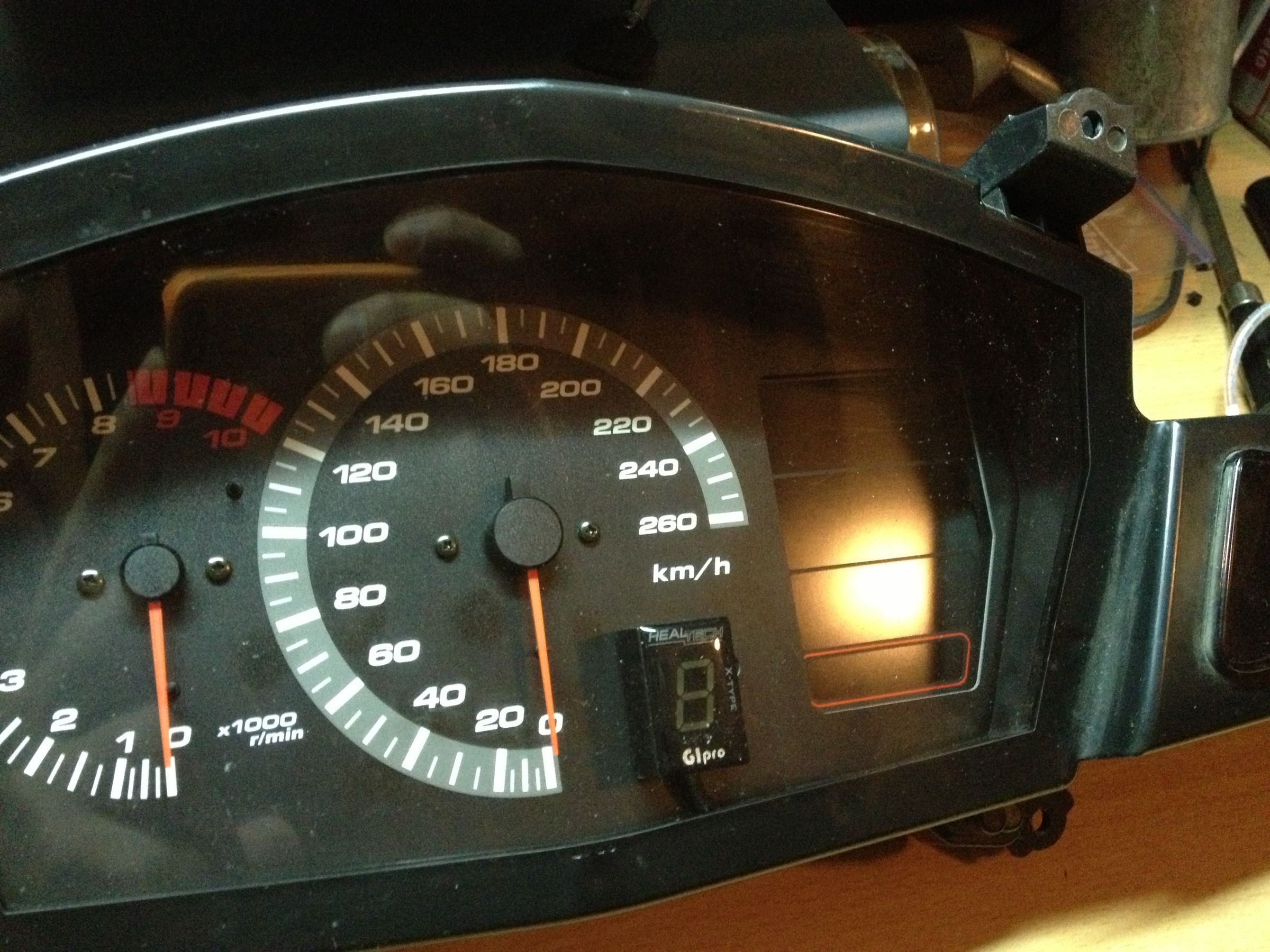 Digitale Ganganzeige Im Motorradtachometer