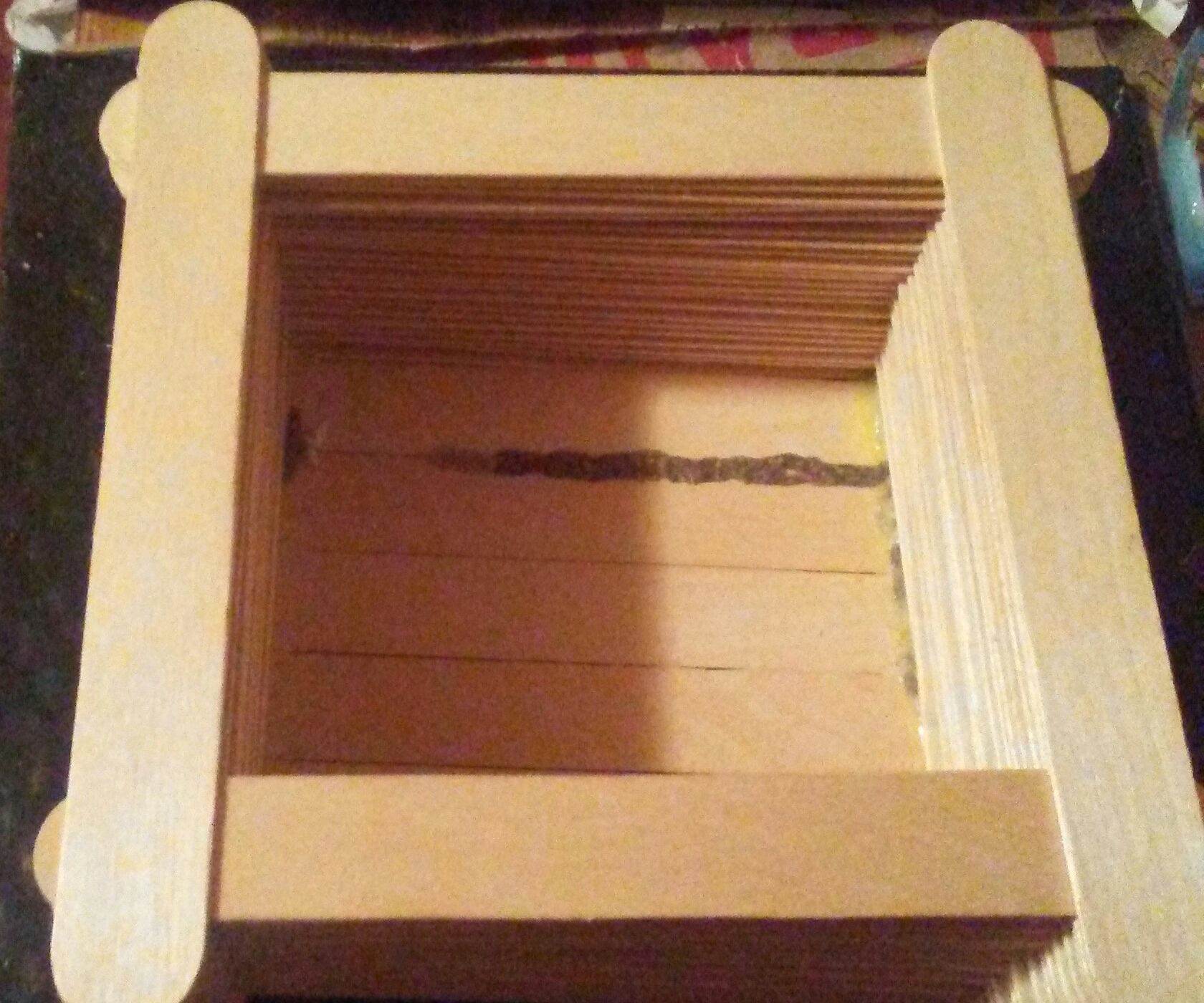 Wood Box Made From Quart Paint Stirrers