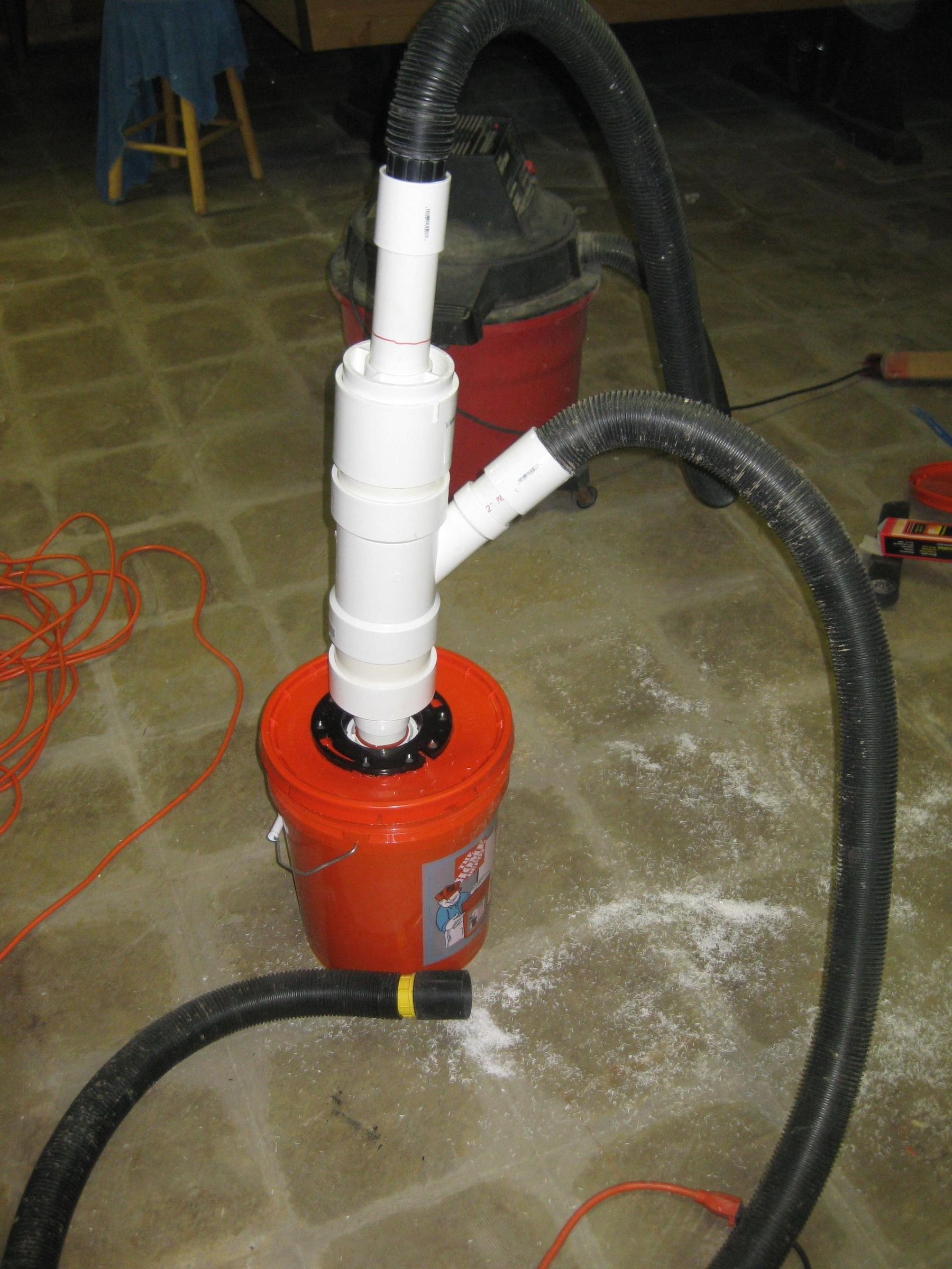 Diy Cyclonic Dirt Seperator From Pvc Bits and a Bucket