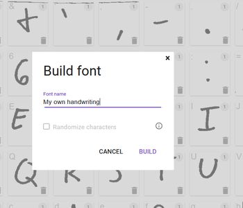 Upload and Build Your Font