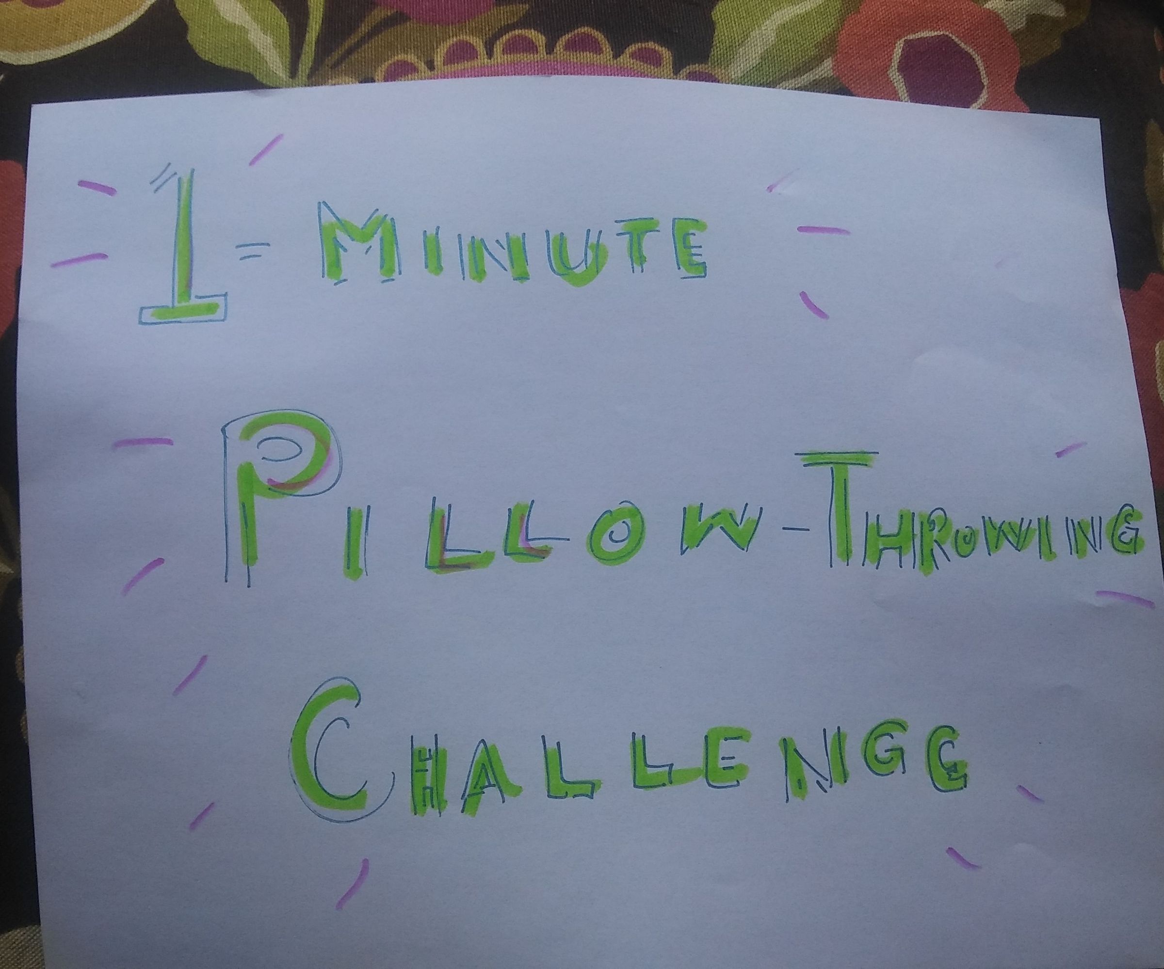 PILLOW PING-PONG (SPEED EXERCISE)