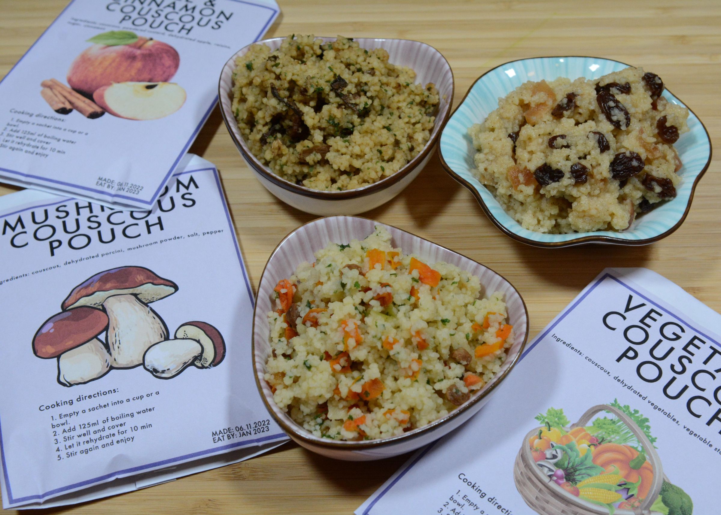 DIY Couscous Pouches Instant Food, Just Add Water 7 Steps (with