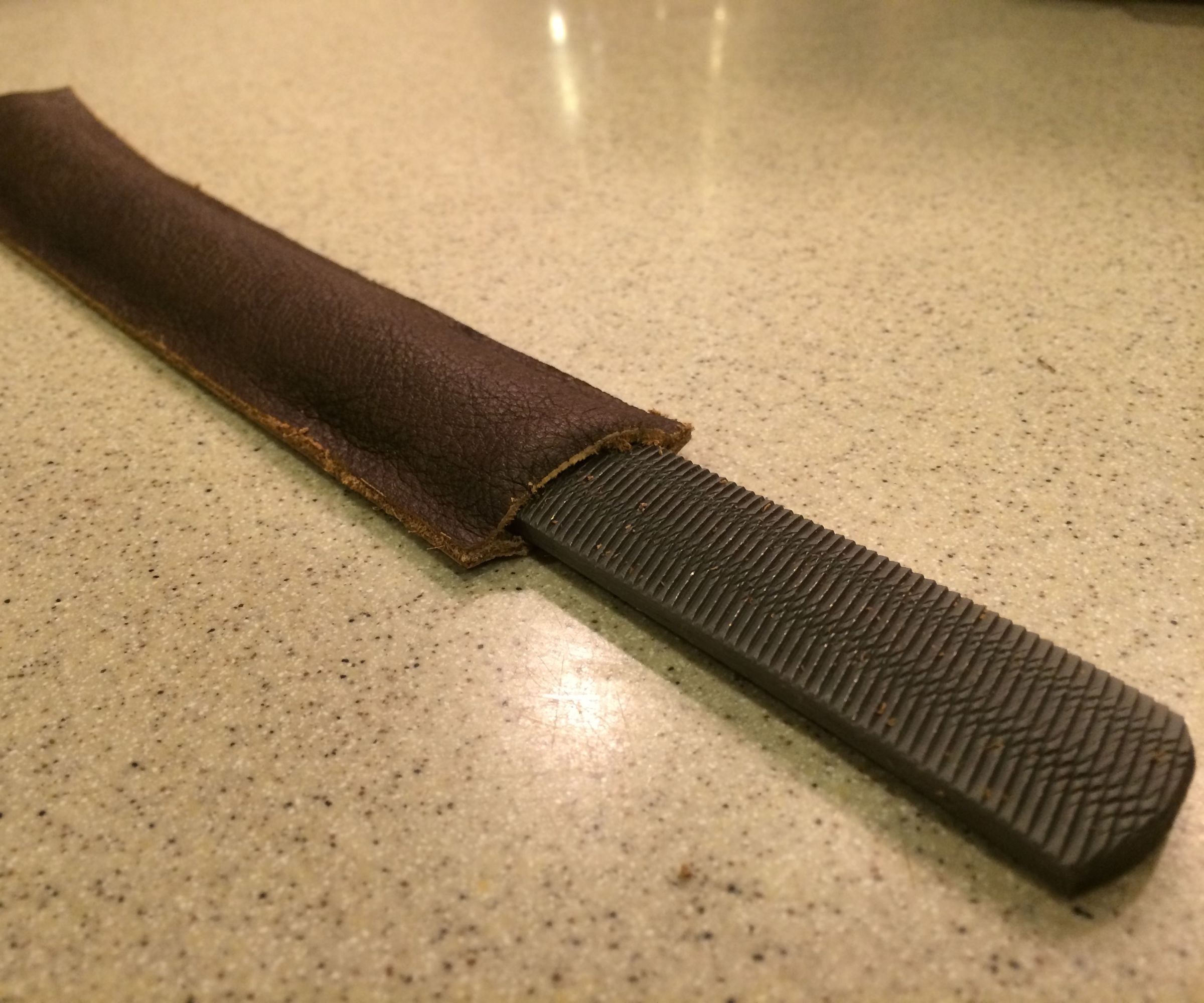 Cheap, Quick, and Easy Leather Sheath for File