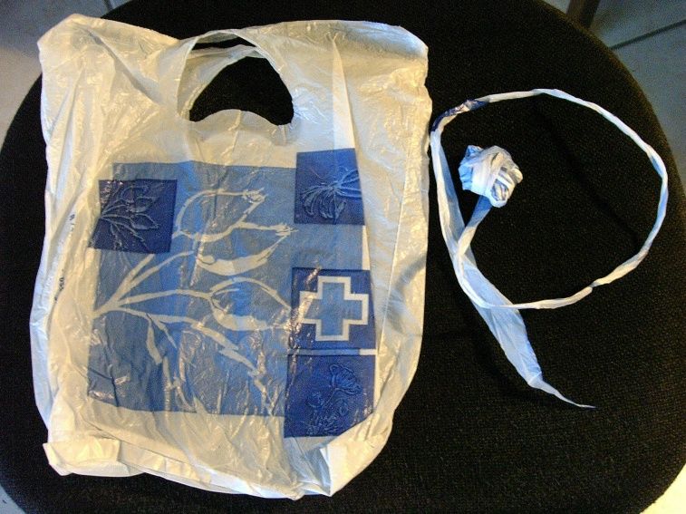 Plastic Bag Yarn ("shortcut")