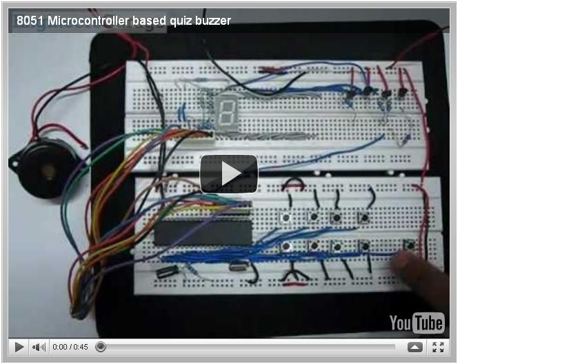 8 Candidate Quiz Buzzer Using 8051 Microcontroller (AT89C51)