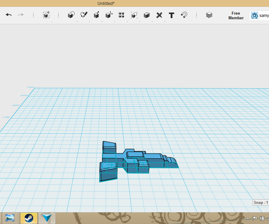 How to make an easy toy spaceship using 123d design