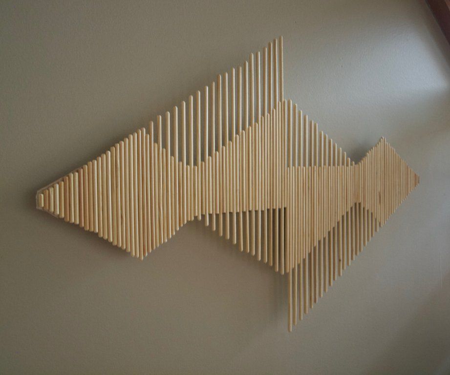 DIY Wooden Stick Wall Art - Aztec Style (easy to Make)