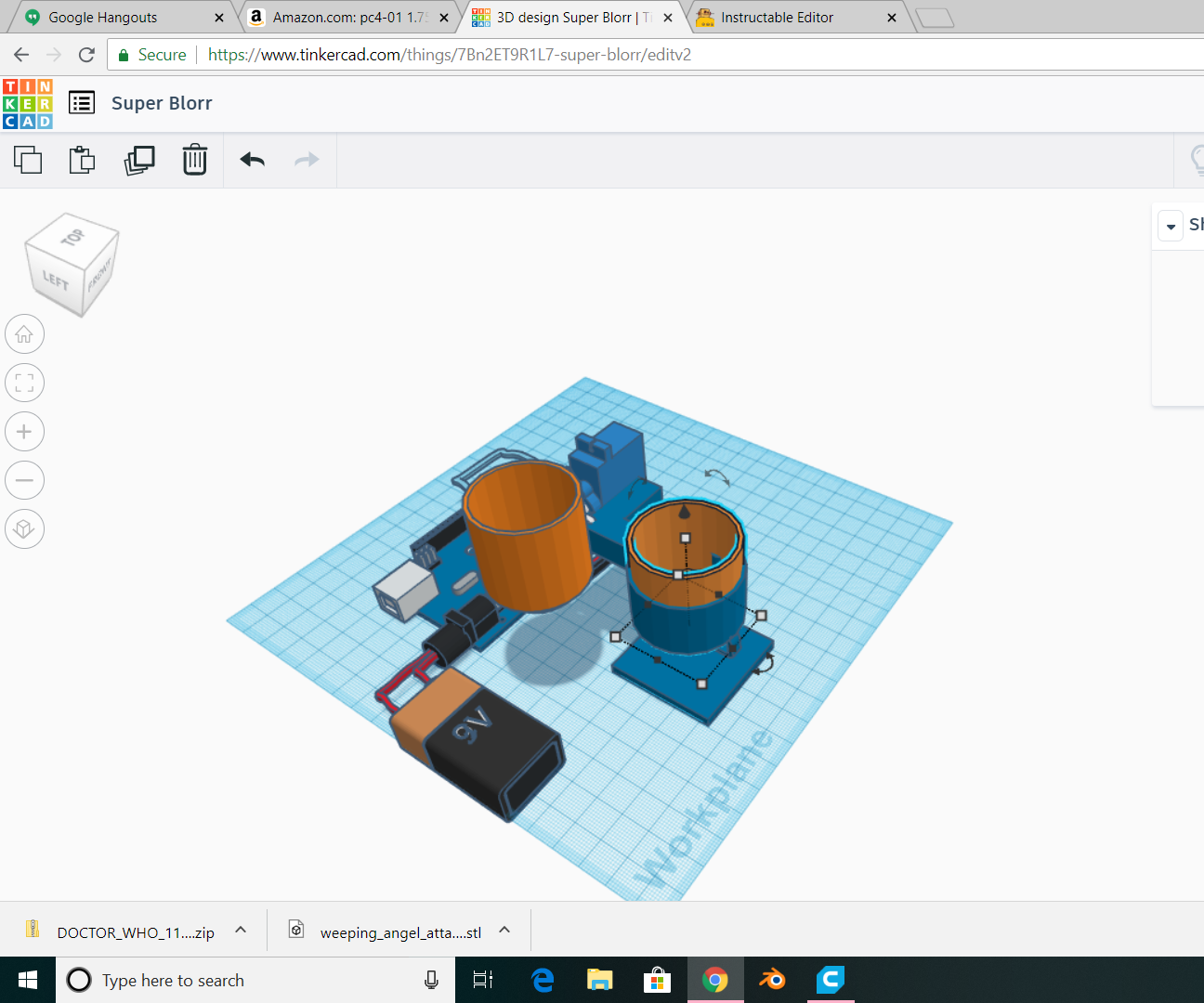 Modelling a Self Watering Planter in Tinkercad.
