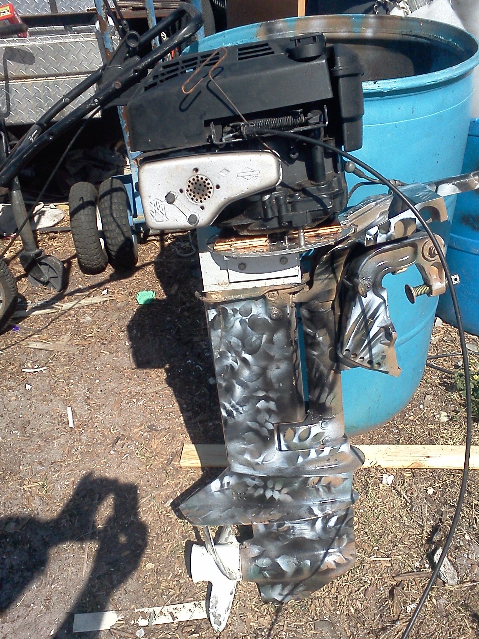 Homemade Lawn Mower Outboard Boat Motor Instructables