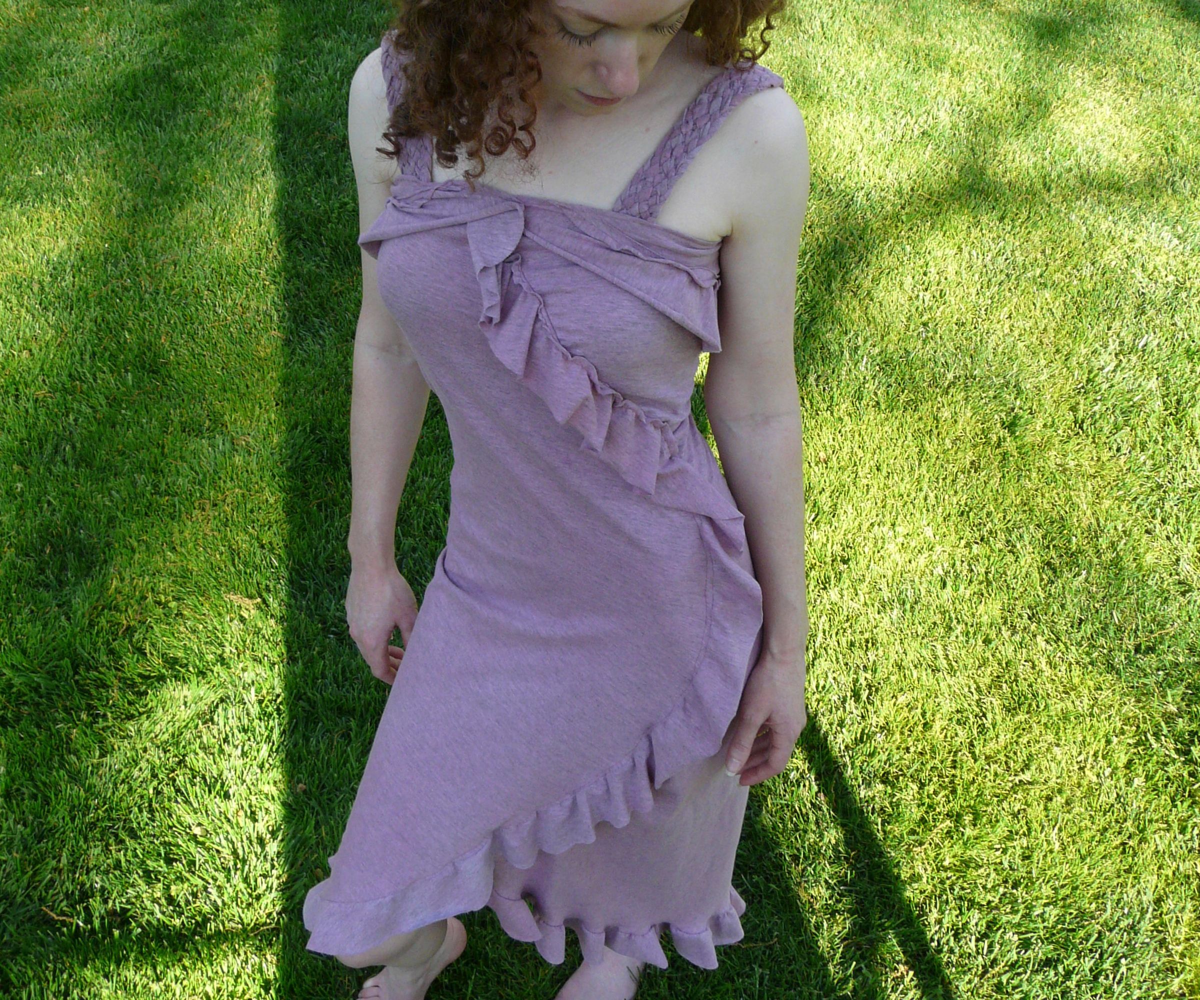 Summer Sundress Made From Two Circles of Fabric