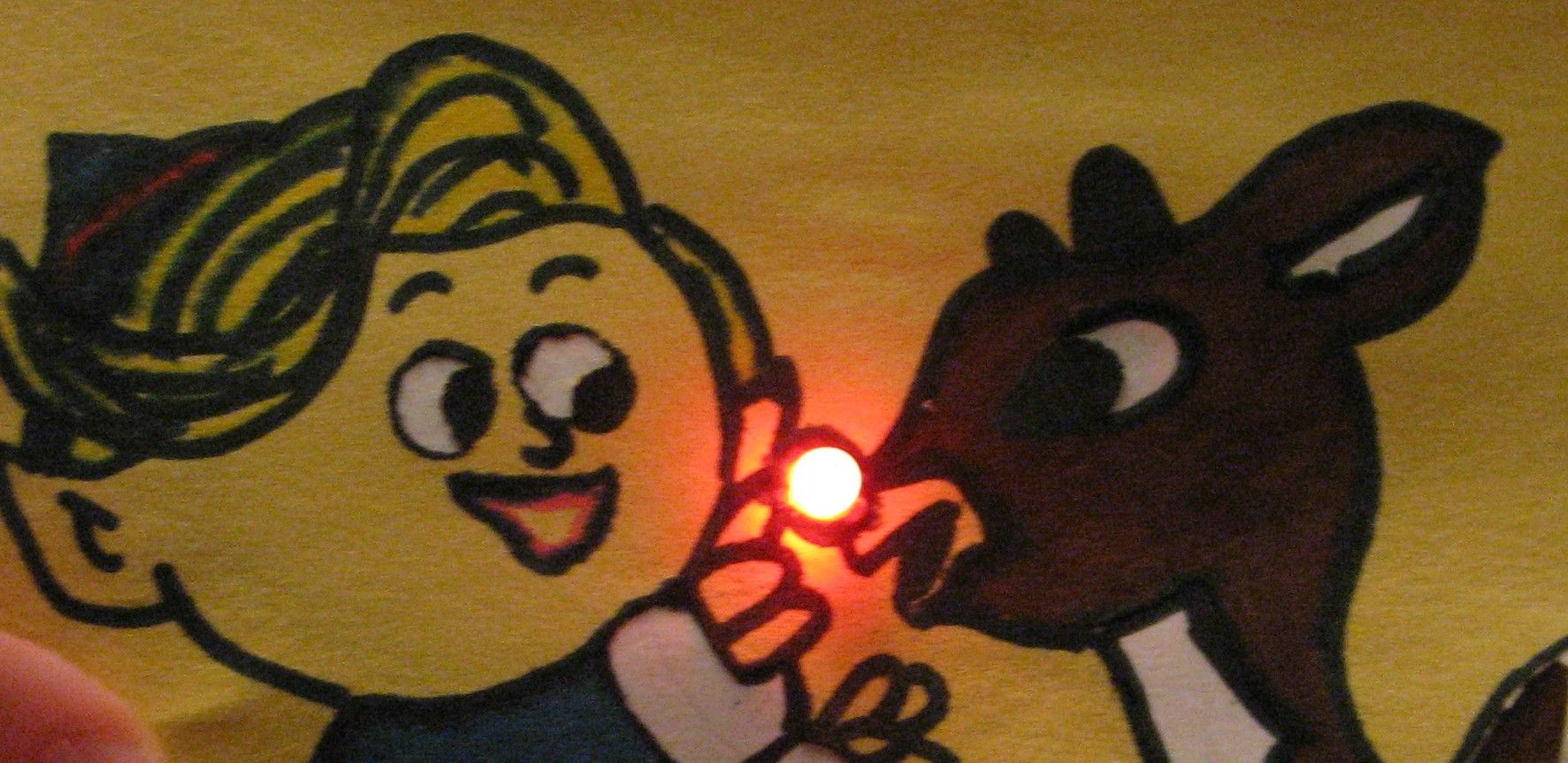 LED Rudolph the Red Nose Reindeer Holiday Card