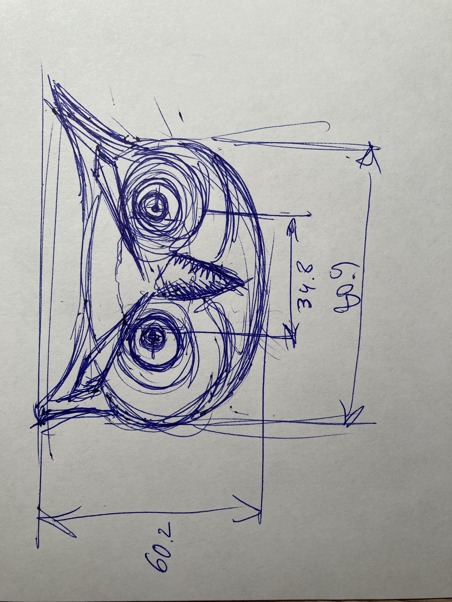 Draw Concept of Owl Necklace