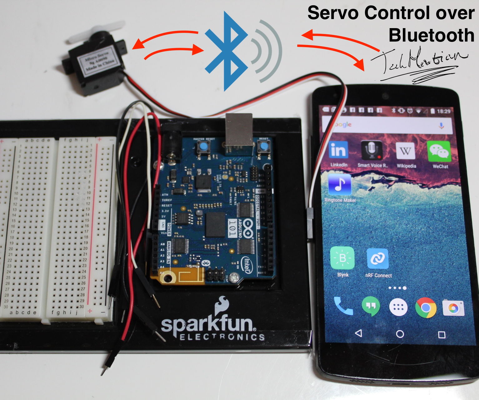BLE Controlled Servo With NRF