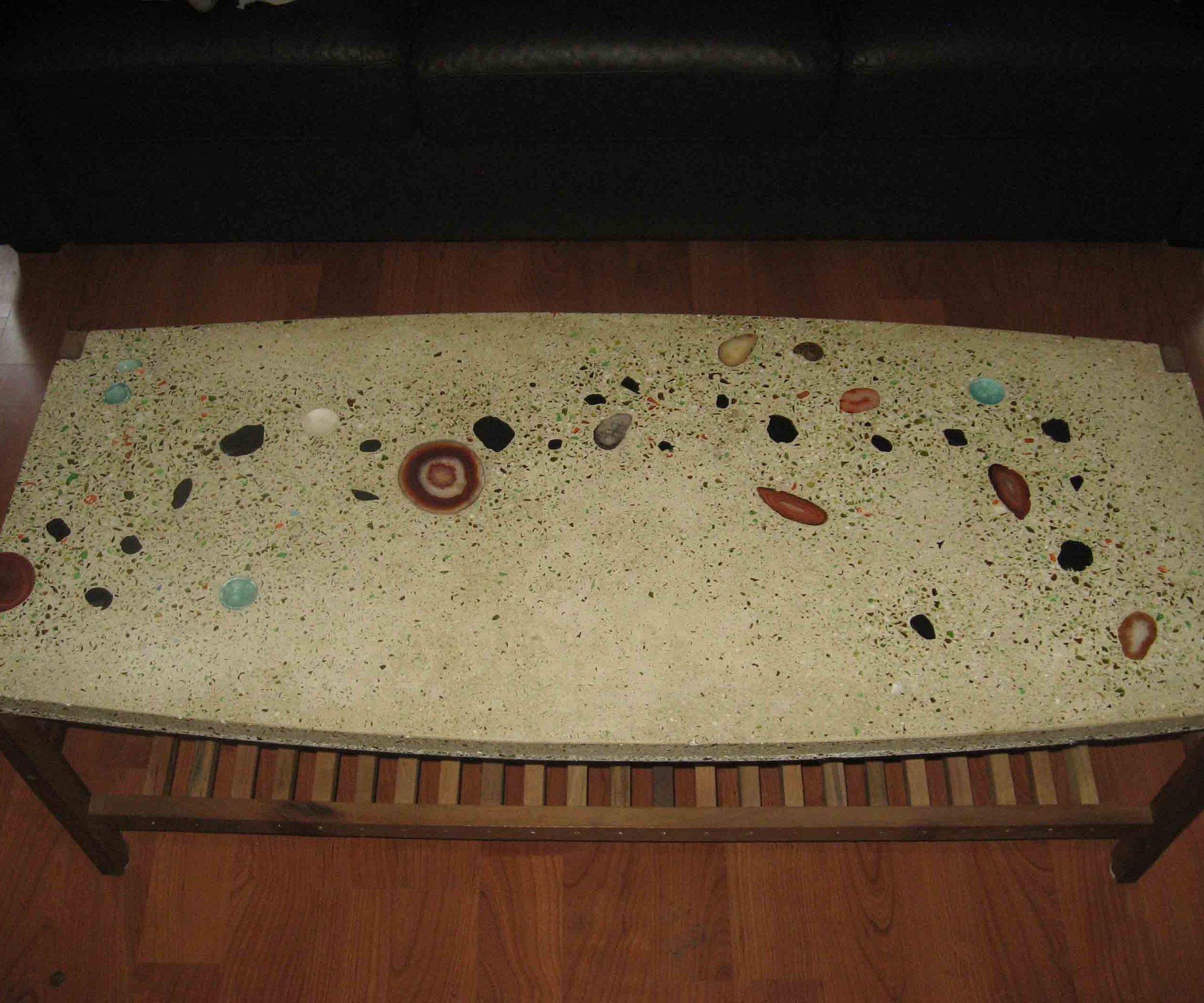 Concrete Coffee Table from Recycled Materials