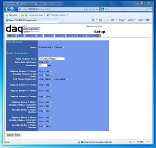 Other Temperature Module Setup Tabs