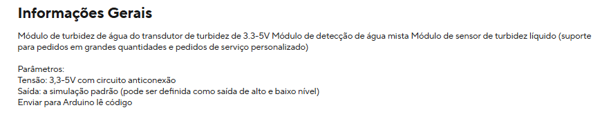 Sensor De Turbidez