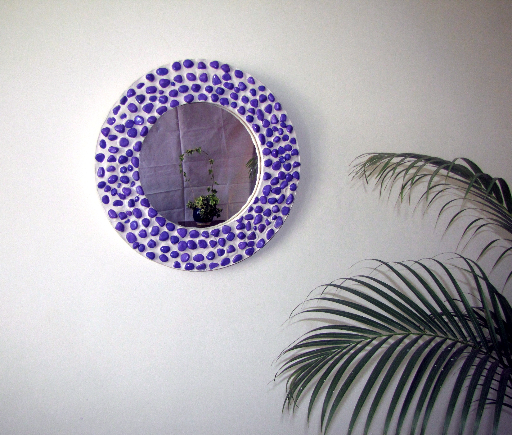 Purple Pebble Mirror. Upgrading a Boring Mirror.