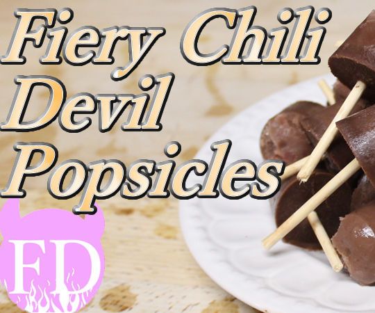 Dark Chocolate Chili Devil Popsicles