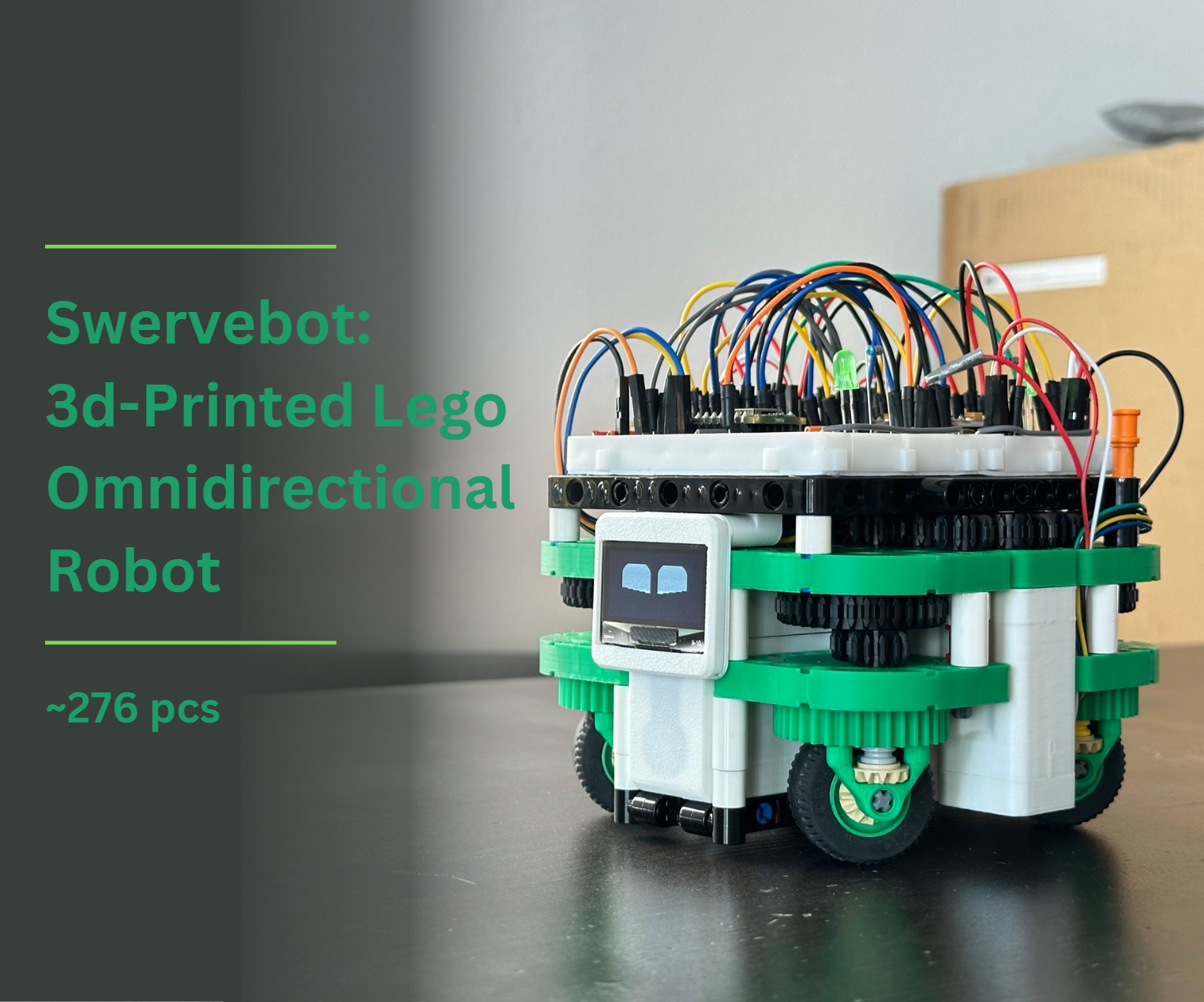 Swervebot: 3d-Printed Lego-compatible Omnidirectional Robot