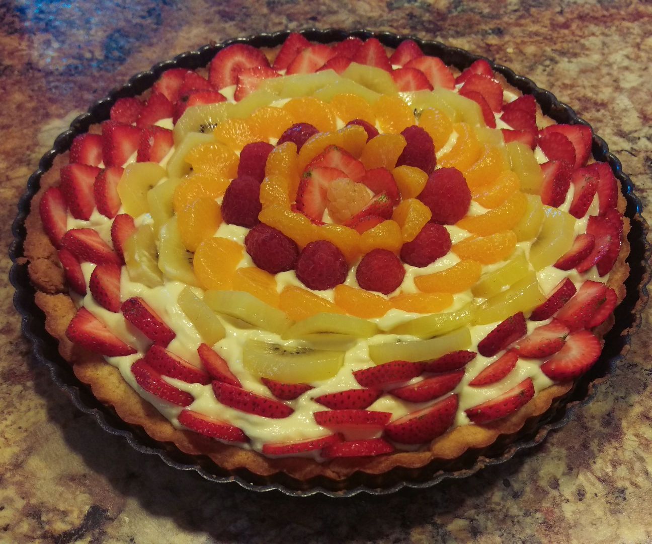 Fresh Fruit Tart With Almond Graham Crust