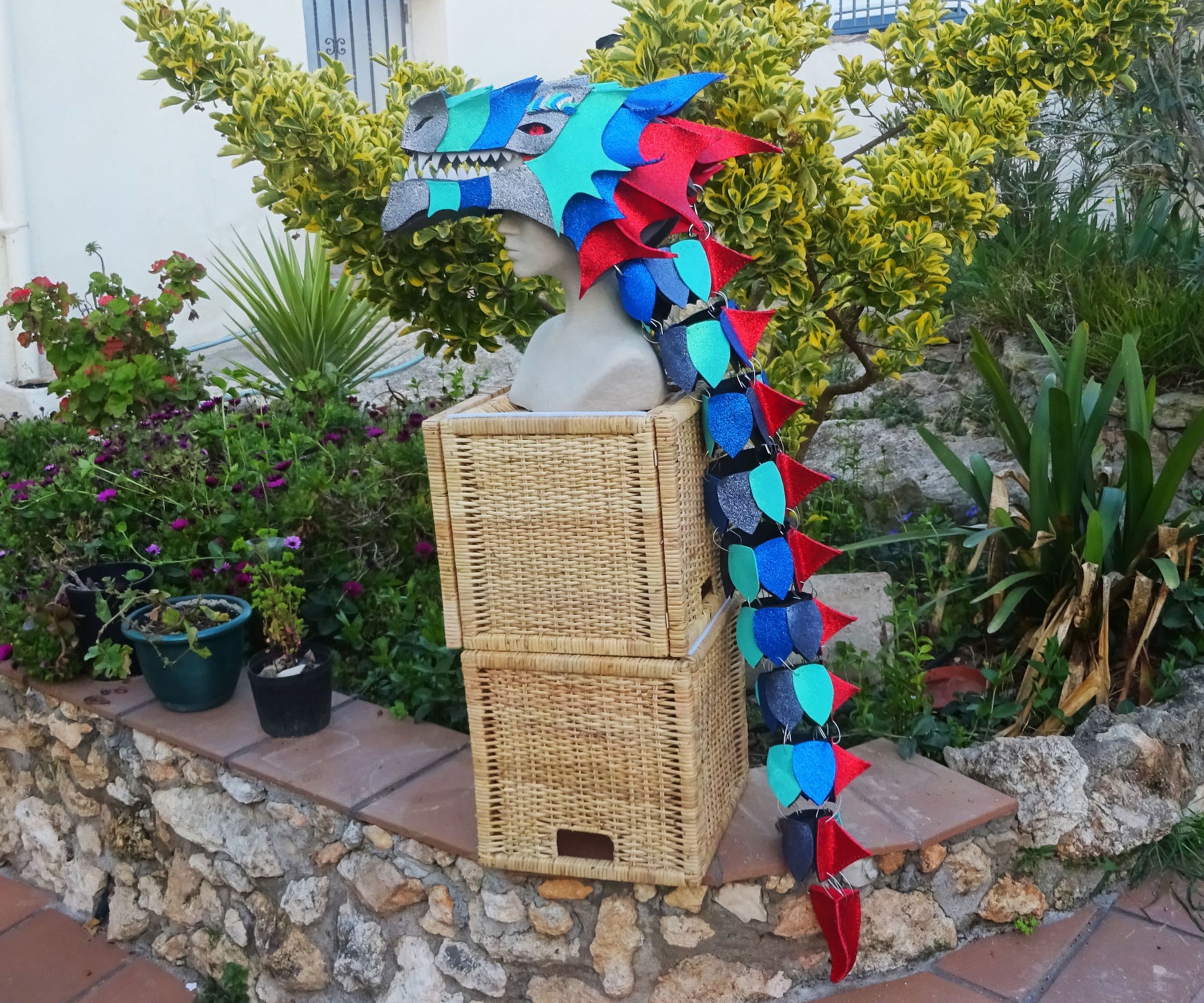 Multicolor Dragon Headdress